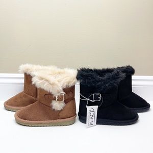 Children’s Place faux fur and suede boots